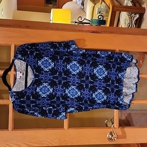 Irma tunic- different shades of blue